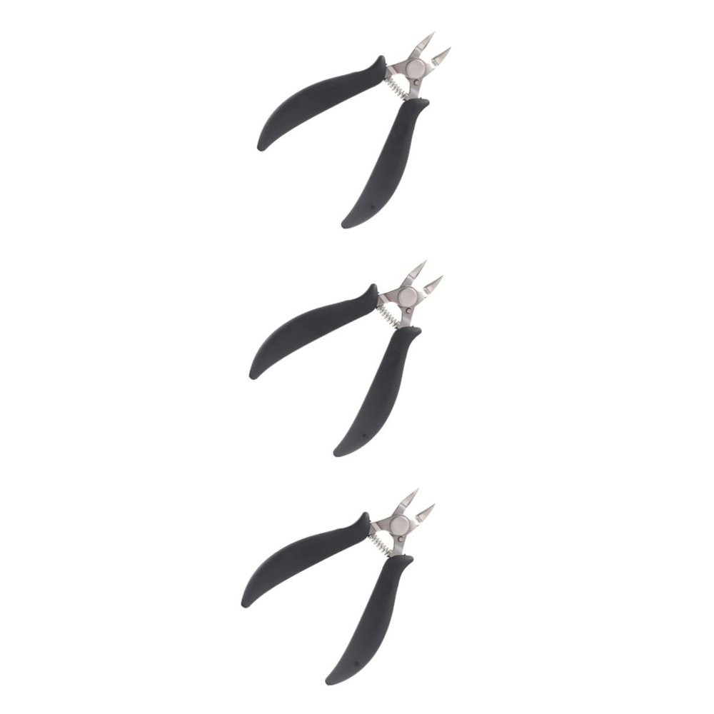 Housoutil 3pcs Creative Stainless Steel Toenail Nippers Ergonomic Pedicure Tool for Manicure Black for Thick and Ingrown Toenails Easy to Clean and Use