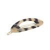 French Amie Oval Small 2 1/4 Celluloid Acetate Side Slide In Strong Hold Hair Clip Barrettes with Tige Boule Clasp for Girls and Women, Made in France (White Tokyo) view 1