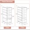 Sorbus Makeup Organizer With 22 Drawers, Acrylic Drawer Organizer for Makeup, Office Organization and Storage, Art Supplies, Jewelry, Stationary - 4 Pcs Clear Stackable Storage Bins Organizer Drawers view 3