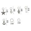 STOBOK 50pcs Hair Jewellery Hair Cuffs Braid Clips Hair Beads for Braids for Adults Pine Soot Ink Diy Beads for Hair Conch Design Round Buckle Hair Ring Decorate Accessories Alloy view 2