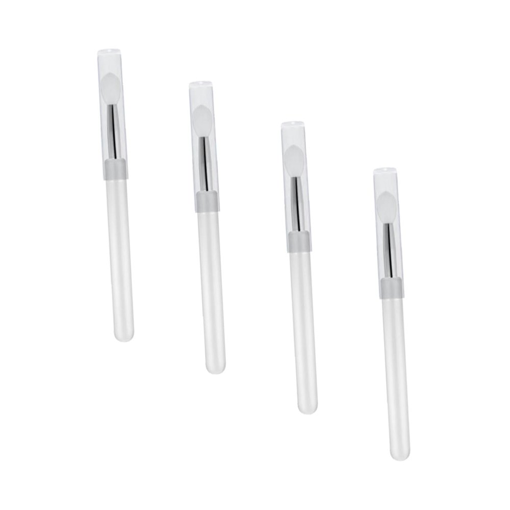 Balacoo 16 Pcs Lip Brush Lip Gloss Wands Makeup Sponge Eyebrow Brush Lip Scrubber Facial Sponges Make up Brush Lip Makeup Pen Facial Tool - Travel Aluminum Tube Sequins, 11x0.8cm