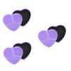 Ipetboom 3pcs Ergonomic Sponge Makeup Brush Cleaning Box Heart Shaped Dry Wet Dual Use Quick Clean Beauty Case Purple view 1