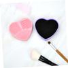 Ipetboom 3pcs Ergonomic Sponge Makeup Brush Cleaning Box Heart Shaped Dry Wet Dual Use Quick Clean Beauty Case Purple view 4