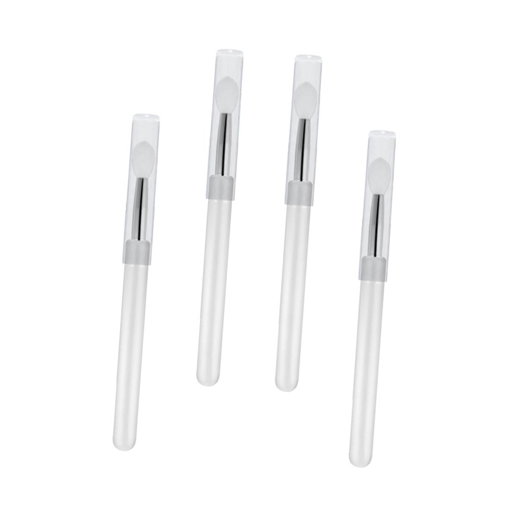 balacoo 8pcs Silicone Lipstick Applicator Brush Transparent Handle Tip Smooth Application for Expert Lip Lines for Makeup Travel Skin-friendly Design