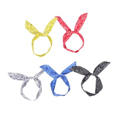 balacoo 5pcs Twisted Bow Hair Bands Adorable Wire Hairband for Women Hair Head Wraps Rabbit Ears Headdress