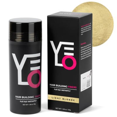 VELO Hair Building Fibers for Thinning Hair LIGHT BLONDE Hair Fibers for Men & Women  Covers Bald Spots, Hairline Powder, Hair Thickening Fibers  Hair Filler Powder for Fuller-Looking Hair  30g