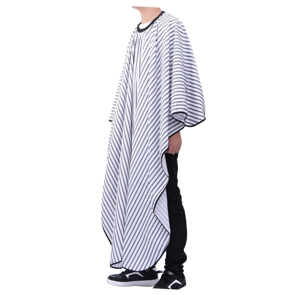 balacoo Vintage Barber Cape Unisex Hair Cutting Apron Soft Lightweight Material Classic Stripe Design Protects Clothing from Hair Dye and Perms