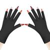 chemotex UV Nail Gloves, Professional UPF50+ Protection UV Gloves for Gel Manicures (Black) view 2