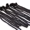 10PS Dread locs Hair Extension Human Hair Dreadlocks for Woman Man Ponytail Natural (16inch,Brown) view 3