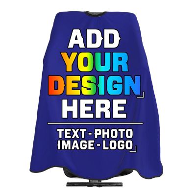 Twkzynj Unisex Custom Barber Cape, Personalized Salon Haircut Capes,Add Your Image Haircut Kit Hairdressing Apron for Home Salon and Barbershop, Dark Blue