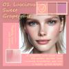 3 Color Matte Pink Blush Palette with Brush, Long Lasting Cheek Makeup, Light and Smooth Blush Powder for Face Beauty view 3