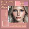 3 Color Matte Pink Blush Palette with Brush, Long Lasting Cheek Makeup, Light and Smooth Blush Powder for Face Beauty view 4