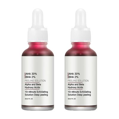 Peeling Solution AHA 30% + BHA 2% Exfoliating Facial Serum Chemical Peel for Face Fighting Blemishes Reduces Pore Congestion and Fine Lines, 1.0Fl Oz/30ml