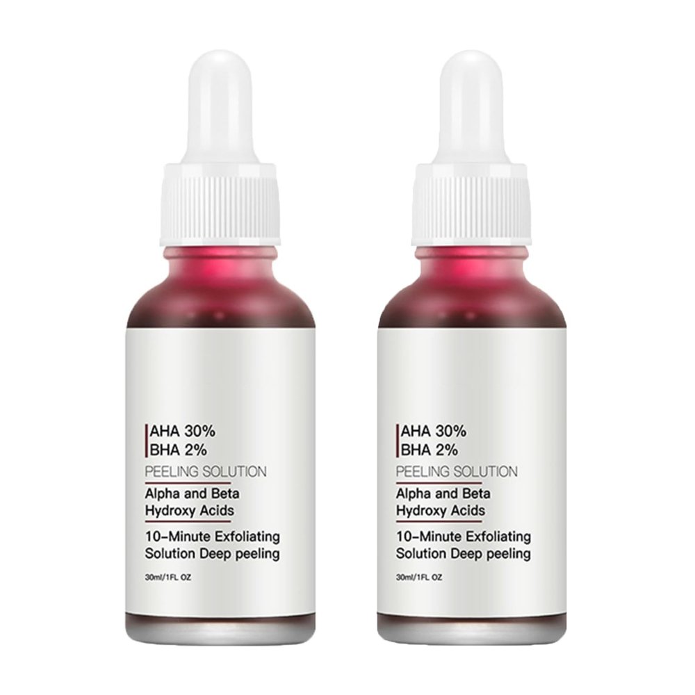 Peeling Solution AHA 30% + BHA 2% Exfoliating Facial Serum Chemical Peel for Face Fighting Blemishes Reduces Pore Congestion and Fine Lines, 1.0Fl Oz/30ml