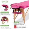 PayLessHere Massage Bed Portable Massage Table 24 inch Wide Lash Bed 2 Folding Height Adjustable Spa Table with Towel Hanger Oil Pouch Half Bolster Round Bolster Non-Woven Bag view 3