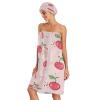 Bulletgxll Cherries and Rainbows Women's Shower Wrap Towel Set of 3 Adjustable Spa Body Wrap Super Absorbent Bathrobe with Hair Towel & Headband view 3