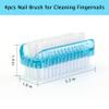 4pcs Nail Brush for Cleaning Fingernails, Multifunction Two Sided Fingernail Cleaning Brush Portable Nail Brush Cleaner for Cleaning Cuticles Fingernails Toes view 2