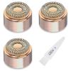 Generation 3 Facial Hair Remover Replacement Heads for Finishing Touch Flawless,Double Precision Blades Replacement Heads Compatible with Finishing Touch Flawless Gen 3,Pack of 3. view 1