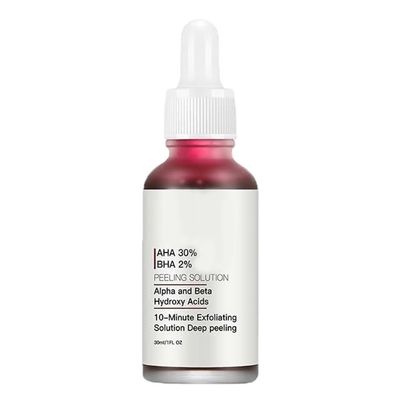 Peeling Solution AHA 30% + BHA 2% Exfoliating Facial Serum Chemical Peel for Face Fighting Blemishes Reduces Pore Congestion and Fine Lines, 1.0Fl Oz/30ml (1 PCS)