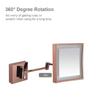 AMHIL Wall Mounted Makeup Mirror 3X Magnification 360 Degree Swivel Flexible Gooseneck and Locking Suction USB Rechargeable view 2