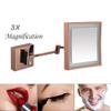 AMHIL Wall Mounted Makeup Mirror 3X Magnification 360 Degree Swivel Flexible Gooseneck and Locking Suction USB Rechargeable view 3