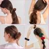 100% Pure Mulberry Silk Scrunchies - 16 Momme Hair Ties for Women, Girls with Curly, Thick or Thin Hair for Sleep (1, 02 Brown) view 3