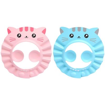 Totority Adjustable Infant Shower Cap Waterproof Baby Bath Hat with Ear Protection and Cartoon Design for Comfortable Toddler Shampooing