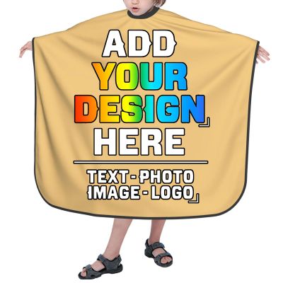 Twkzynj Custom Barber Apron For Adult & Kids, Barber's Apron Add Your Logo Photo & Text For Home & Barbershop Use, Beige