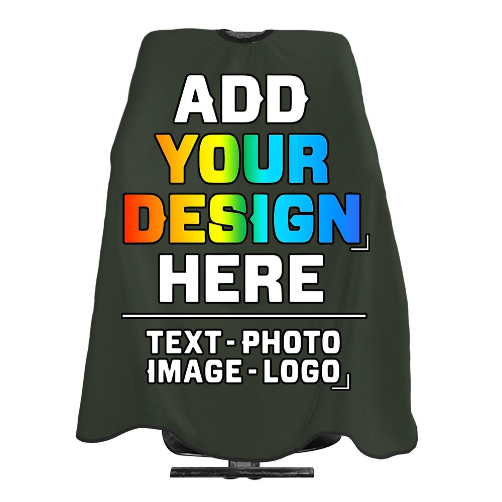 Twkzynj Custom Professional Salon Barber Cape Personalized Hair Cutting Cape with Closure Snap Hairdressing Apron, Army Green