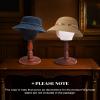 UnPinnable Canvas Mannequin Head Wig Head Stand Mannequin Head Hat Display Wig Head Hat Racks Standing Wig Holder Fabric Mannequin Head Stand for Wigs, Hats, Caps, Headdress, Canvas Dome+Wood Base view 3