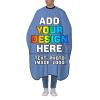 Twkzynj Custom Barber Cape Customize Barber Aprons Personalized Add Your Photo Logo Text Hairdressing Apron for Men or Women, Dutch Blue view 2
