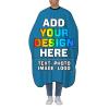 Twkzynj Custom Barber Cape Add Your Photo Text Personalized Salon Haircut Capes Haircut Kit Hairdressing Apron For Men Women Home Salon Barbershop, Ultramarine view 2