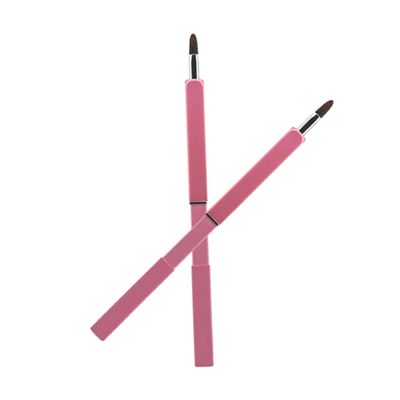 NOLITOY Retractable Lip Brush Nylon Fiber Bristles Portable Makeup Applicator Metal Tube for Precise Lip Application at