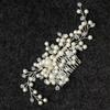 Angoily Flower Bridal Hair Comb Elegant Rhinestone Wedding Headpiece for Women Versatile Hairpin Accessory for Updos Half-up Styles for Parties and Special Occasions White view 2