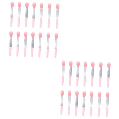 Angoily 2sets Silicone Lip Brush Non-stick Lipstick Applicator Eyeshadow Makeup Brush for Travel Professional Transparent Handles for Makeup