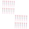 Angoily 2sets Silicone Lip Brush Non-stick Lipstick Applicator Eyeshadow Makeup Brush for Travel Professional Transparent Handles for Makeup view 1