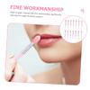 Angoily 2sets Silicone Lip Brush Non-stick Lipstick Applicator Eyeshadow Makeup Brush for Travel Professional Transparent Handles for Makeup view 4