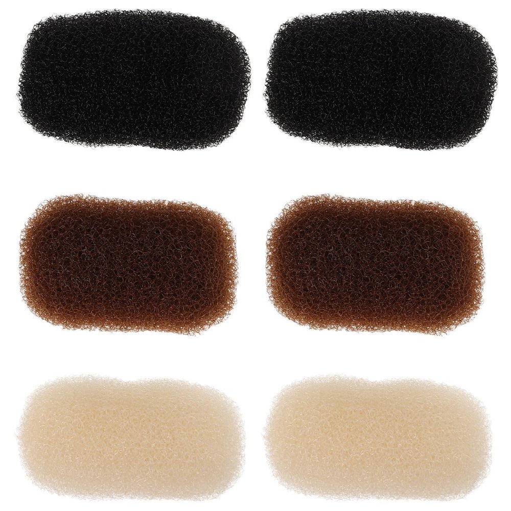 balacoo Women Hair Volume Clips 6 Pcs Hair Base Bump Pads Comfortable Breathable Styling Insert Tool for Natural Lift and Puff Updo Accessories