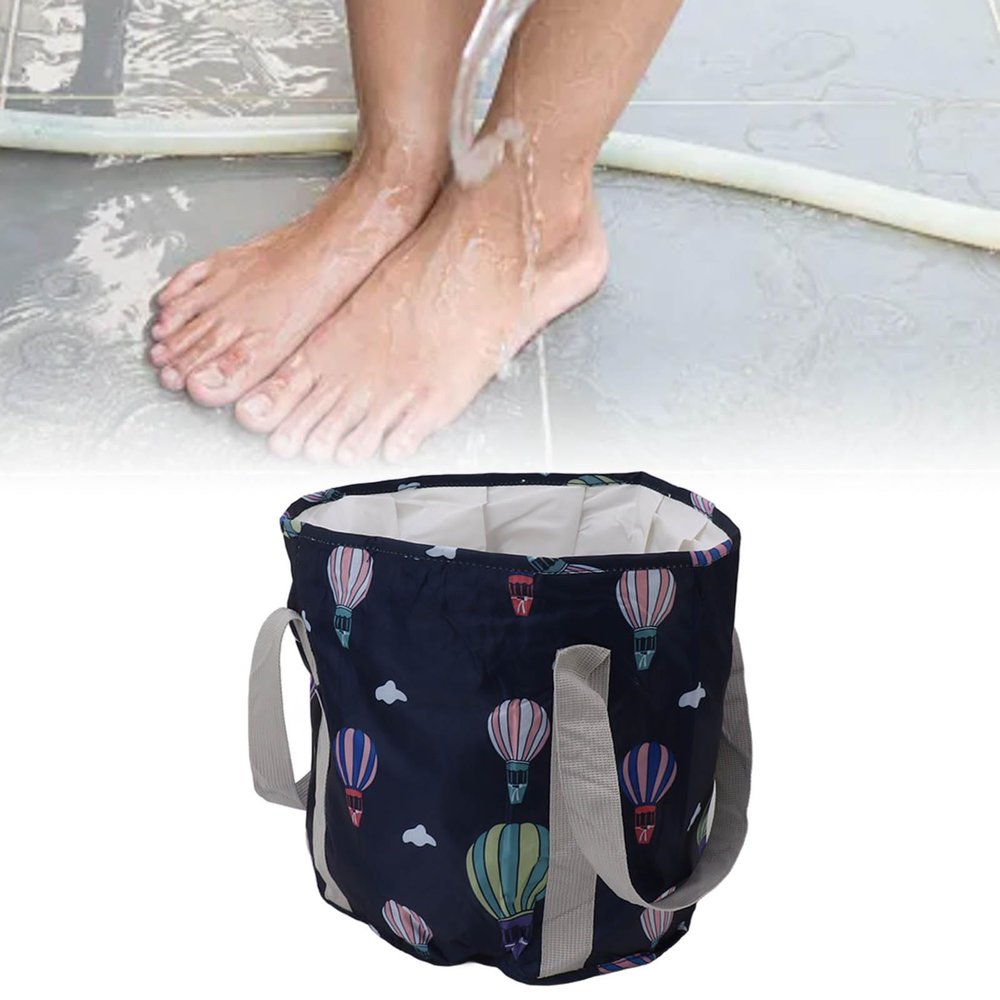Collapsible Foot Bath Basin,Portable Foldable Foot Bath Tub with Handle for Soaking Feet Home Foot Spa Travel Water Bucket for Outdoor Camping Travel Soaking Feet(navy blue)
