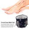 Collapsible Foot Bath Basin,Portable Foldable Foot Bath Tub with Handle for Soaking Feet Home Foot Spa Travel Water Bucket for Outdoor Camping Travel Soaking Feet(navy blue) view 2