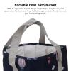 Collapsible Foot Bath Basin,Portable Foldable Foot Bath Tub with Handle for Soaking Feet Home Foot Spa Travel Water Bucket for Outdoor Camping Travel Soaking Feet(navy blue) view 3