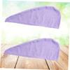 Angoily 2sets 60 * 25cm Purple Microfiber Hair Drying Cap Fast Dry Spa Caps Non Slip Hair Towel Wrap 2pcs*2 view 4