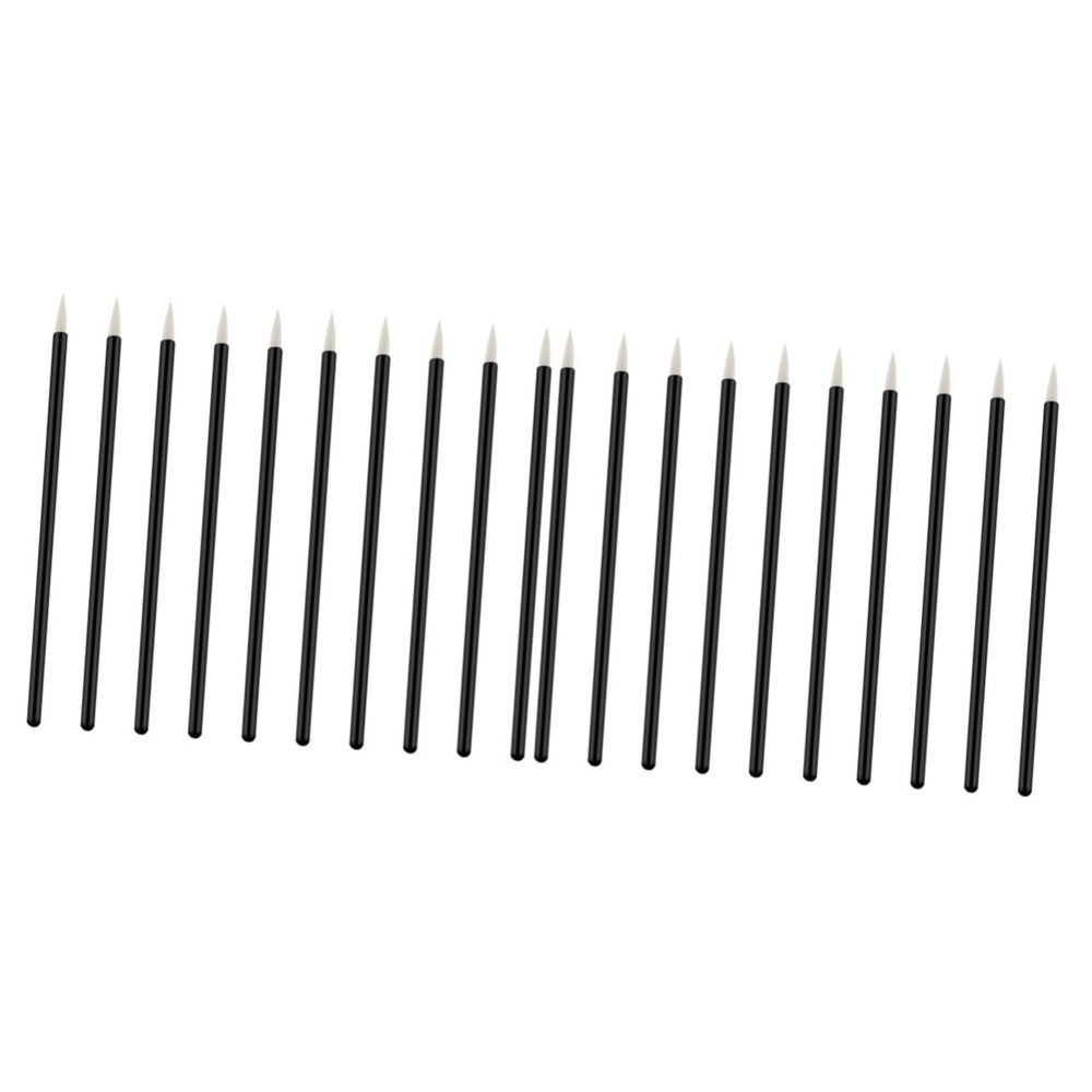 Angoily 2sets Disposable Eyeliner Brush Plastic Handle Nylon Bristles Eye Makeup Tools for Fade-free Application 100pcs*2