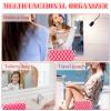2Pcs Checkered Pencil Case Cute Pencil Pouch for Teens Checkered Makeup Bag Travel Cosmetic Bag Set Cute Makeup Pouch for Purse Portable Zippered Skincare Bags Preppy Toiletry Bags Organizer(Pink) view 3