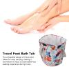 Collapsible Foot Bath Basin,Portable Foldable Foot Bath Tub with Handle for Soaking Feet Home Foot Spa Travel Water Bucket for Outdoor Camping Travel Soaking Feet(white) view 2