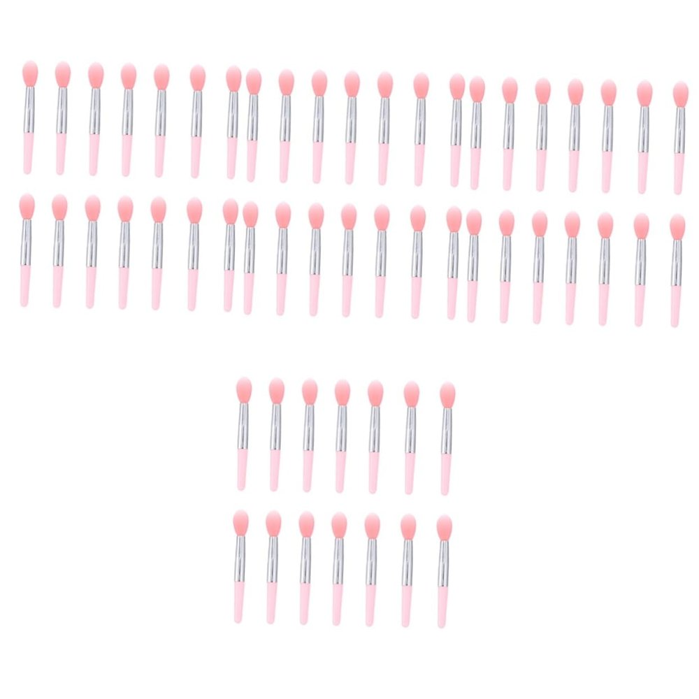 Angoily 4sets Lip Mask Brush Silicone Lip Brush Applicators Transparent Handles Travel-friendly Makeup Tool