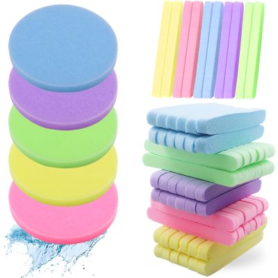 120 Count Compressed Facial Sponges, Face Cleansing Sponge for Estheticians Compress Exfoliating Spa Wash Round Makeup Removal Pads for Women