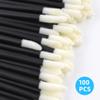 100 Pack Disposable Lip Brushes Lipstick Wands Lip Gloss Applicator Brush Makeup Tool Make Up Applicators Perfect Beauty Cosmetic Kits Mascara Wand Set Lash Spoolies for Eyelash Extensions (Black) view 3