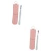 Angoily 2pcs Multi-Function Nose Hair Trimmer with Design Portable Trimming Tool for Men Includes Leather Case for Travel Convenience view 1