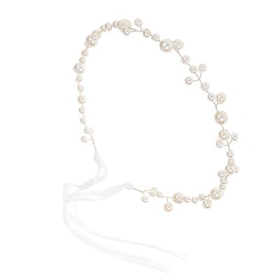 Mobestech Elegant Headband for Bride Simple and Jewelry for Weddings and Special Occasions Design White Hair Accessory for Girls and Women